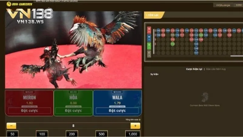 Các bước tham gia Odin Gamecock tại VN138