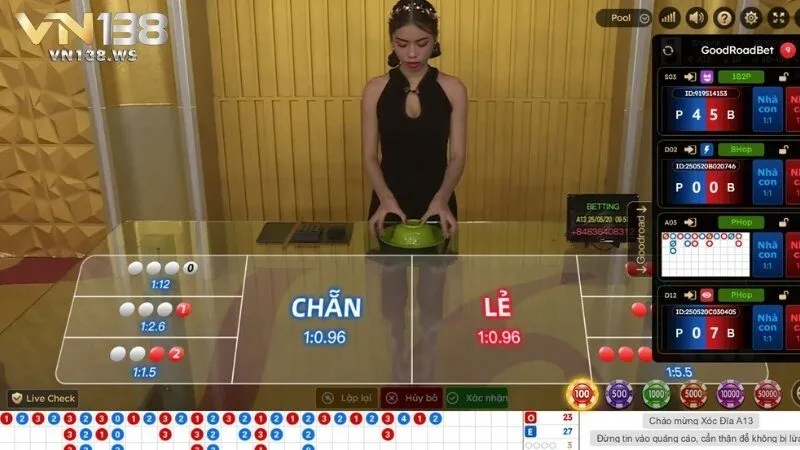 Chơi Xóc Đĩa VN138 theo quy luật cầu chạy