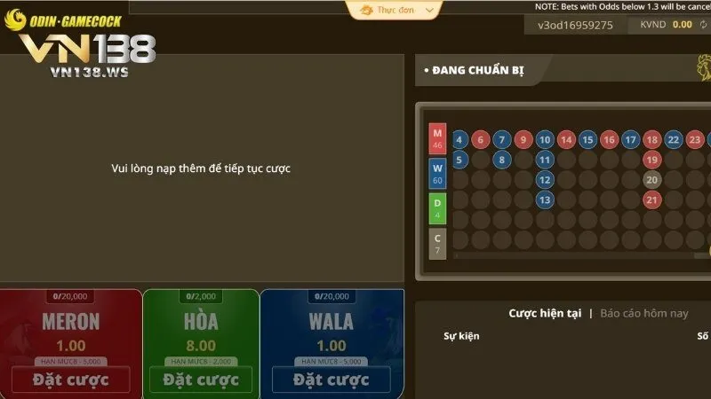 Giới thiệu sảnh đá gà Odin Gamecock