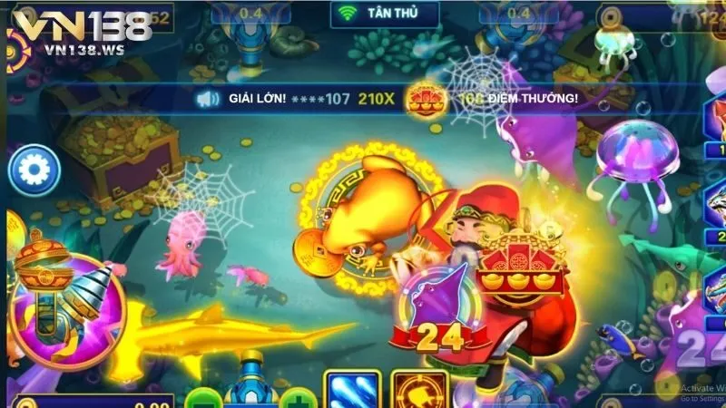Hướng dẫn chơi bắn cá thần tài thắng đậm tại VN138