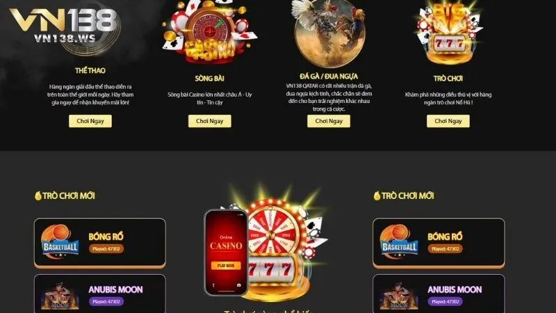 Kho game VN138 đa dạng và hấp dẫn
